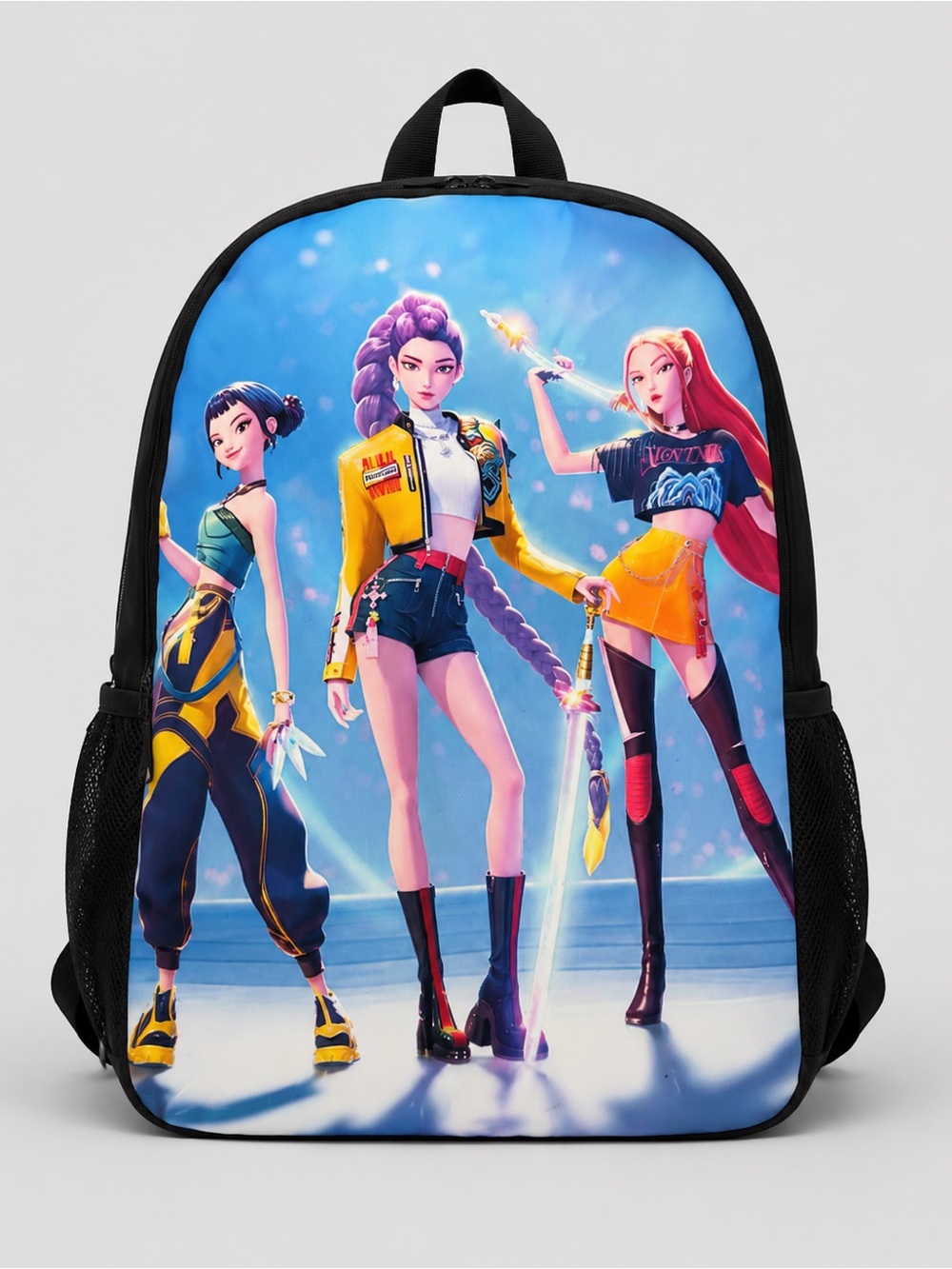 KPOP Demon Hunters Zoey, Rumi, Mari Backpack – Full Size